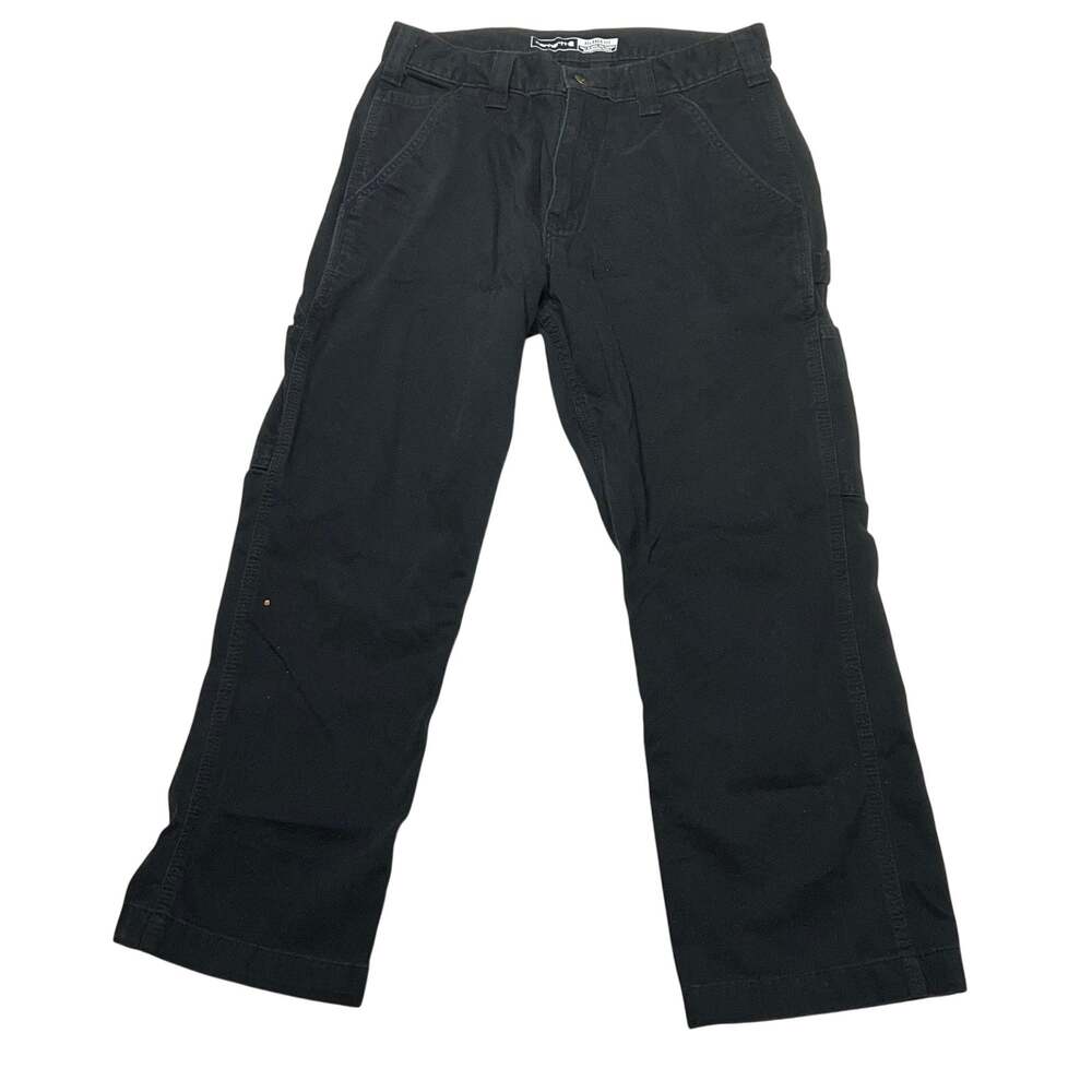 Carhartt Rugged Flex Work Pants Relaxed Fit Utility Canvas 31x30 Black